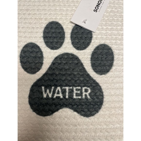New Sonoma Goods For Life Paw Print Rectangular Pet Feeding Mat 12"W x 18"L - Picture 3 of 5